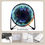 Thumbnail: Temperature Time Display USB Desktop Fan 6-Inch Iron LED Clock Light Cooling Fan