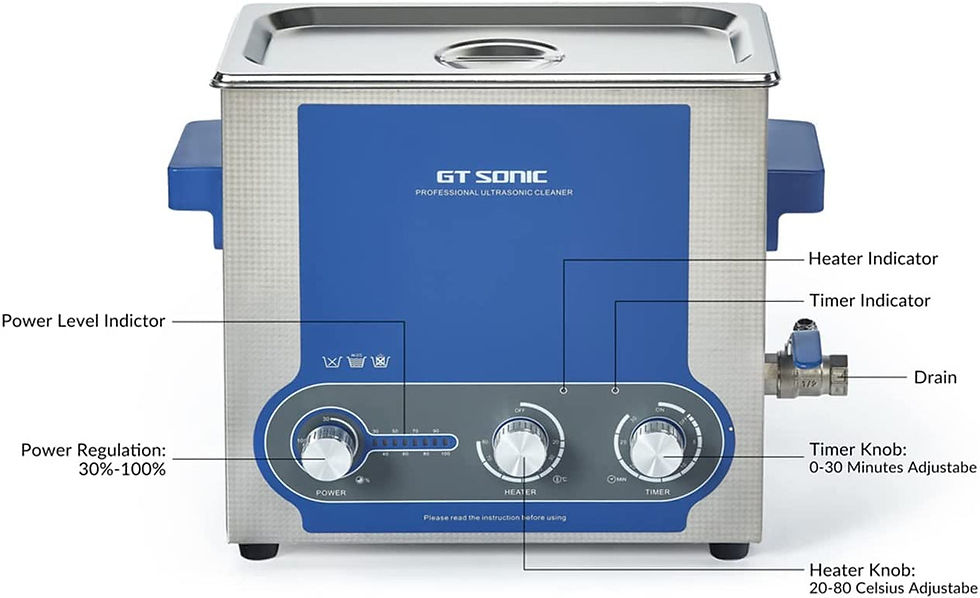 Thumbnail: YXZCY 2L Ultrasonic Cleaner Professional Ultrasound Clean Machine, 50W Knob Cont