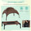 Thumbnail: 76cm Elevated Dog Bed Cooling Raised Pet Cot UV Protection Canopy Coffee