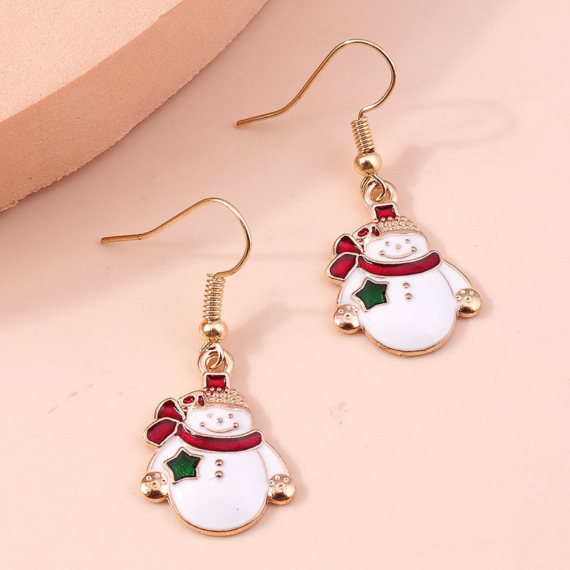 Thumbnail: Christmas Drop Earrings for Women - Tree, Deer, Santa Dangles, New Year Gifts