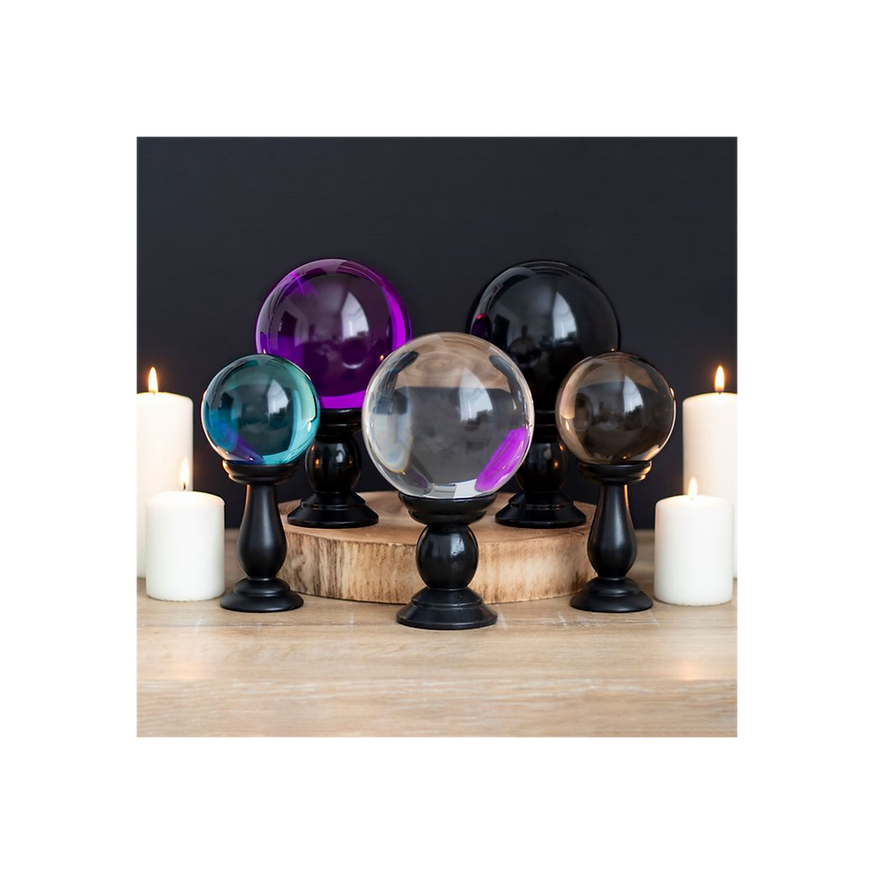 Thumbnail: Large Purple Crystal Ball on Stand