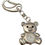 Thumbnail: Imperial Key Chain Clock Teddy Silver IMP720- CLEARANCE NEEDS RE-BATTERY