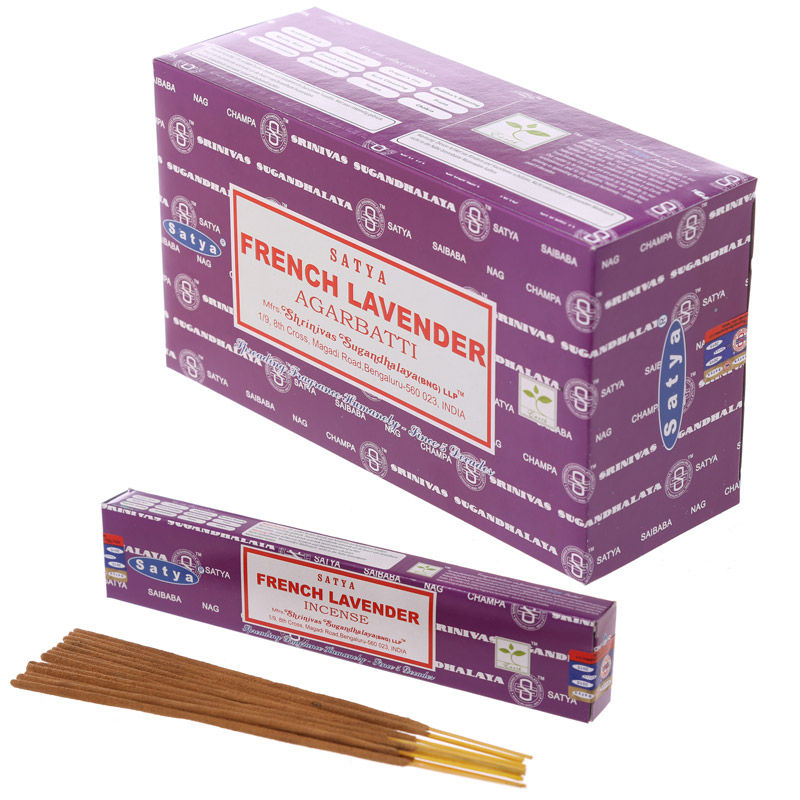Satya Nag Champa Incense Sticks - French Lavender Novelty Gift