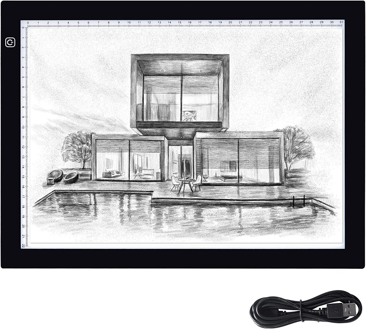 A4 LED Light Pad , Tracing Board with 3 Brightness Adjustable