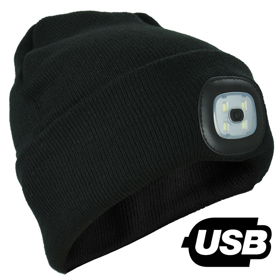 Thumbnail: USB Rechargeable SMD LED Beanie Hat Novelty Gift