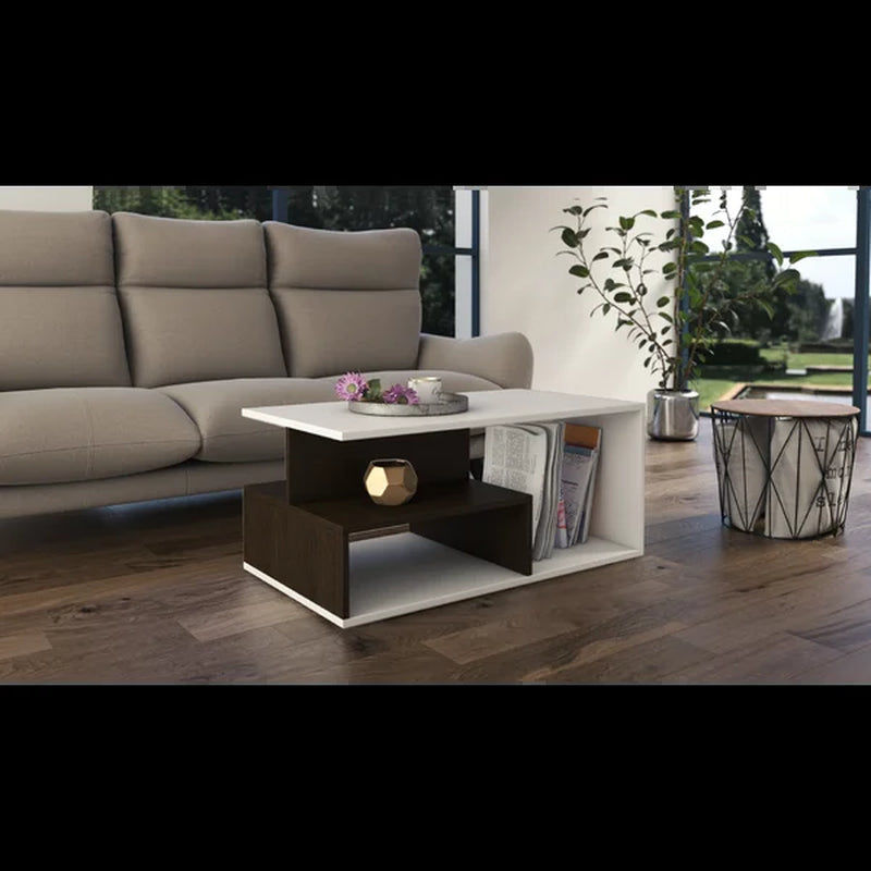 Thumbnail: Cheston Floor Shelf Coffee Table with Storage