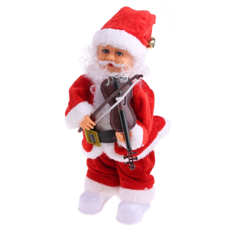 Thumbnail: Funny Electric Santa Toy for Kids - Plays Violin, 4 Types Novelty Gift