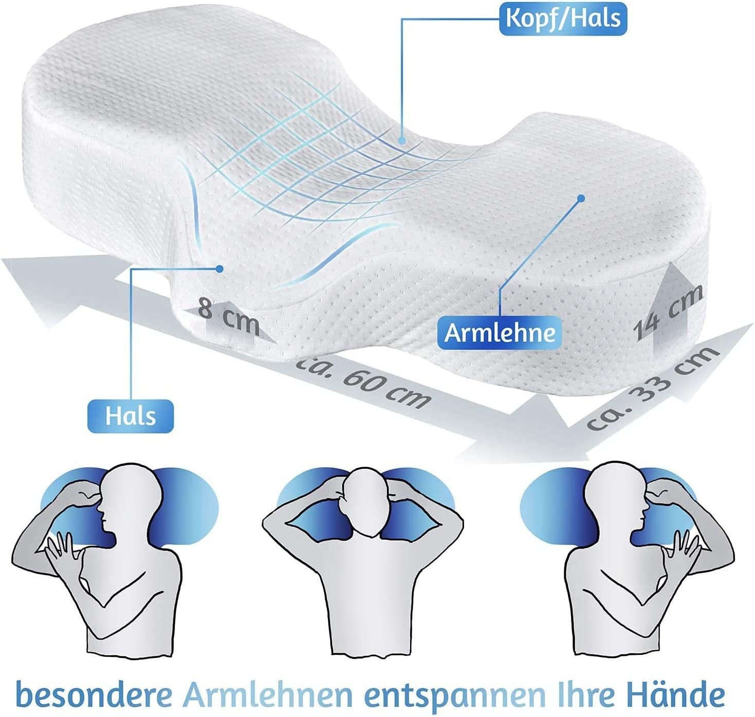 Side sleeper pillow Orthopaedic neck support pillow ergonomic back sleeper pillo