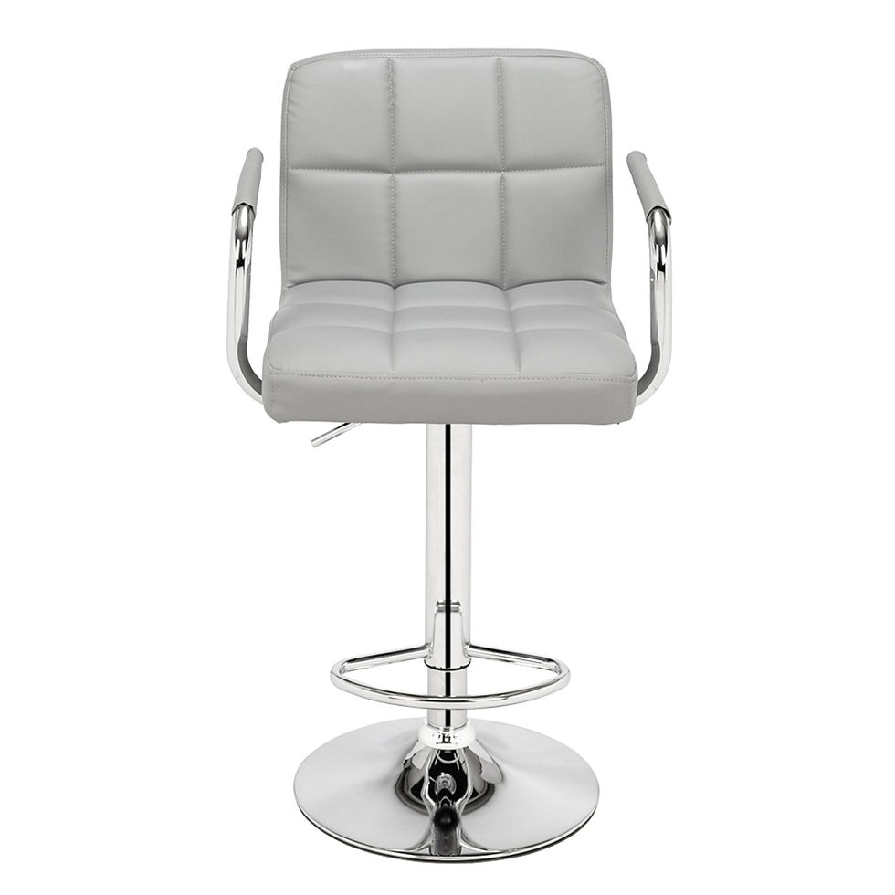 Thumbnail: 2pcs 60-80cm 6 Checks Round Cushion  Bar Stool Gray