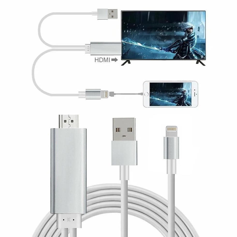 Thumbnail: Full HD Support HDMI Connector Cable for Phone/Pad Silver