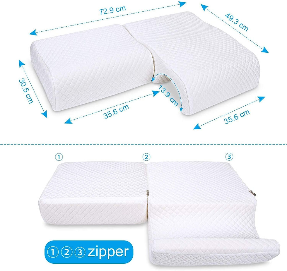 Thumbnail: Couples Pillow, Memory Foam Pillow for Couples Adjustable Cube Cuddle Pillow No