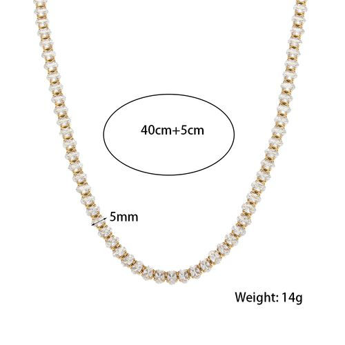 Thumbnail: Stainless Steel Heart Pendant Necklace – Zircon Stone & Leaf Grain Design