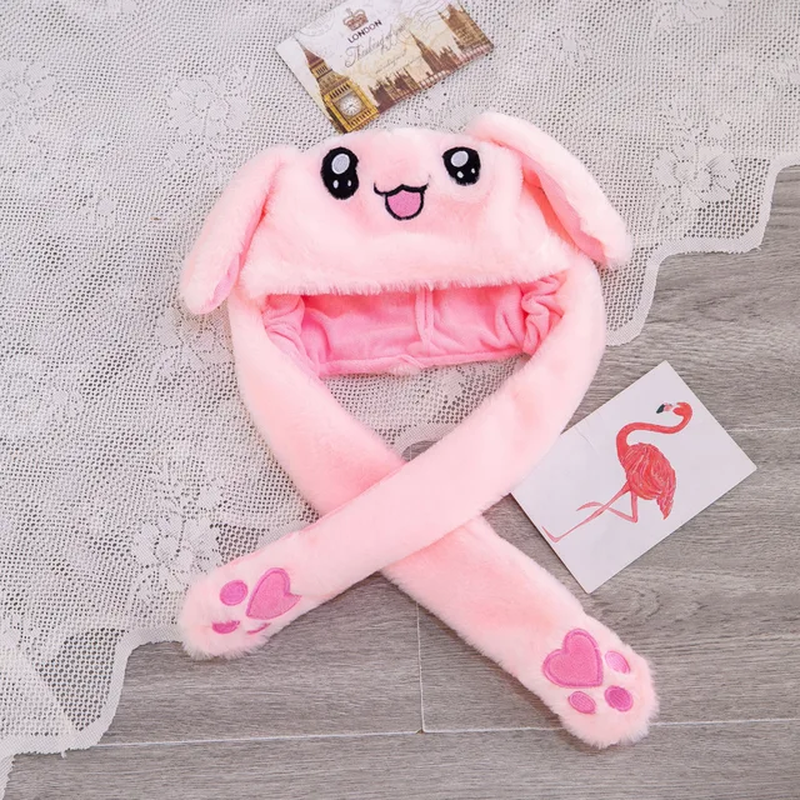 Thumbnail: Cartoon Luminous Plush Moving Rabbit Ears Hat Birthday Christmas Gift Idea [1]