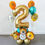 Thumbnail: 18Pcs Jungle Animal Number Balloons Set Chrome Metallic Latex 32inch Gold  