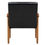 Thumbnail: (75 x 69 x 84)cm Retro Modern Wooden Single Chair,Black PU