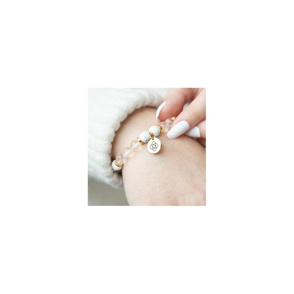 Thumbnail: Friendship Clear Quartz Essential Oil Bracelet