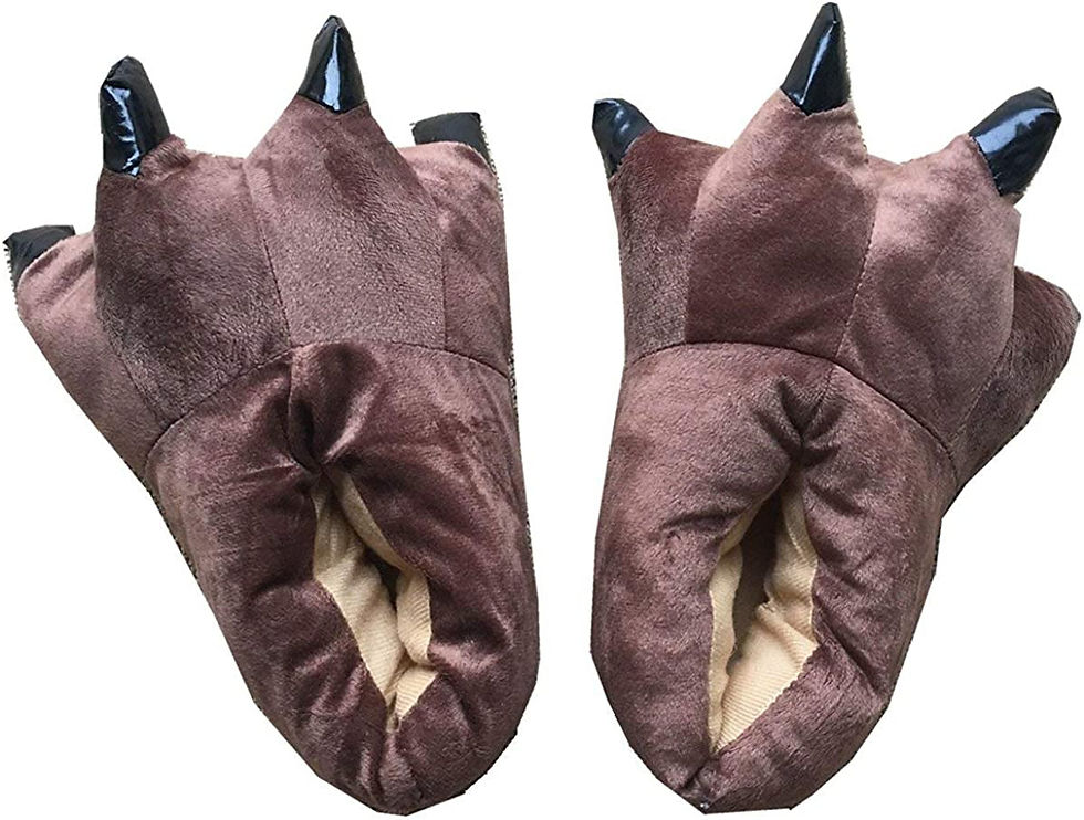 Thumbnail: MizHome Unisex Soft Paw Claw Home Slippers Animal Costume Shoes