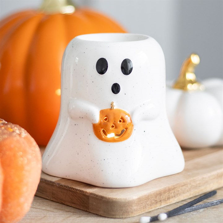 Thumbnail: Ghost Shaped Oil Burner with Pumpkin
