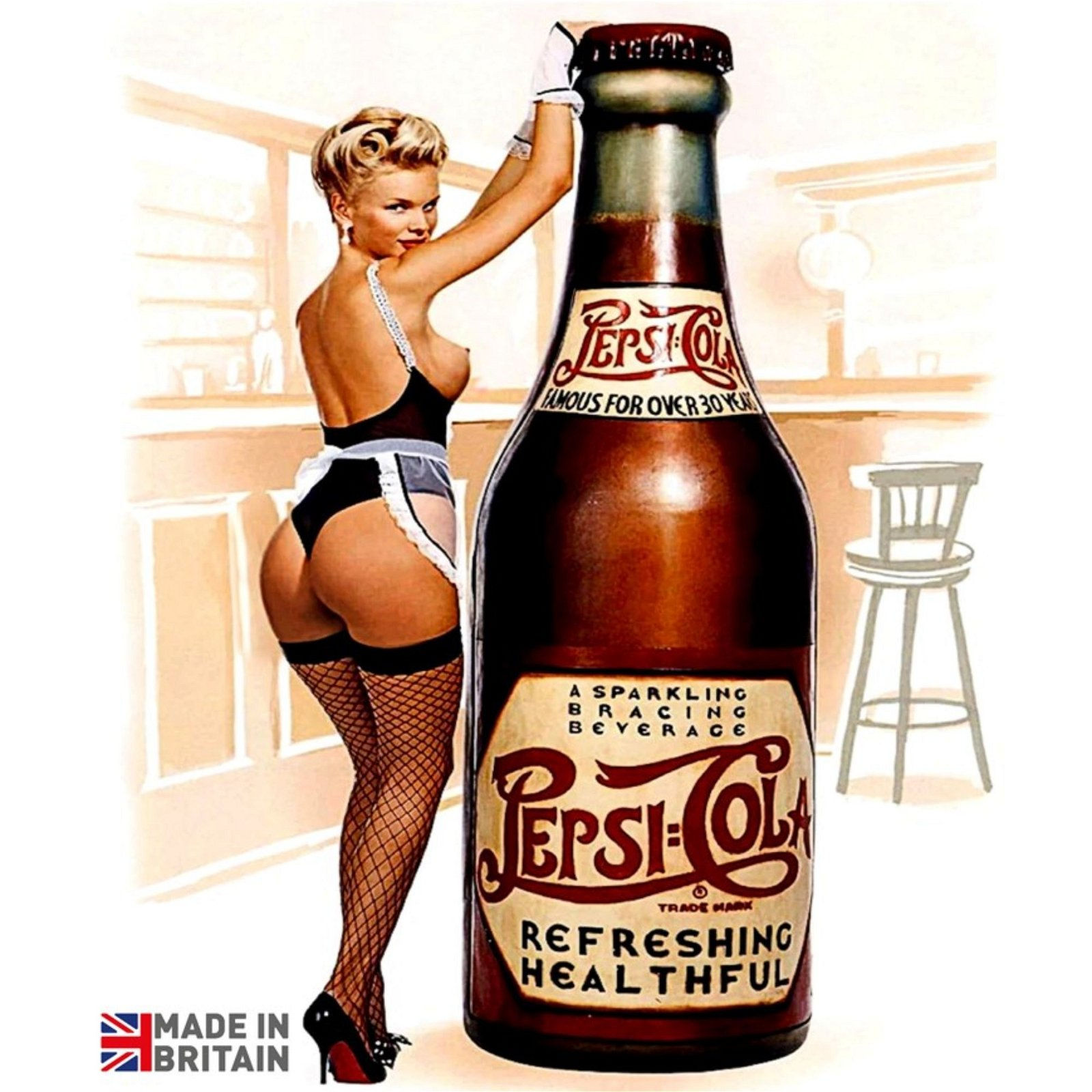 Large Metal Sign 60 x 49.5cm PepsiCola Shipping furniture UK