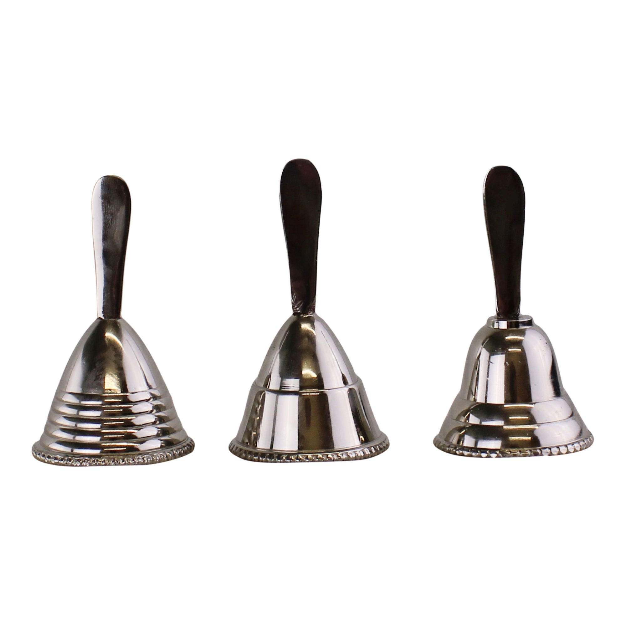 Case of 12 Silver Metal Hand Bells Shipping furniture UK