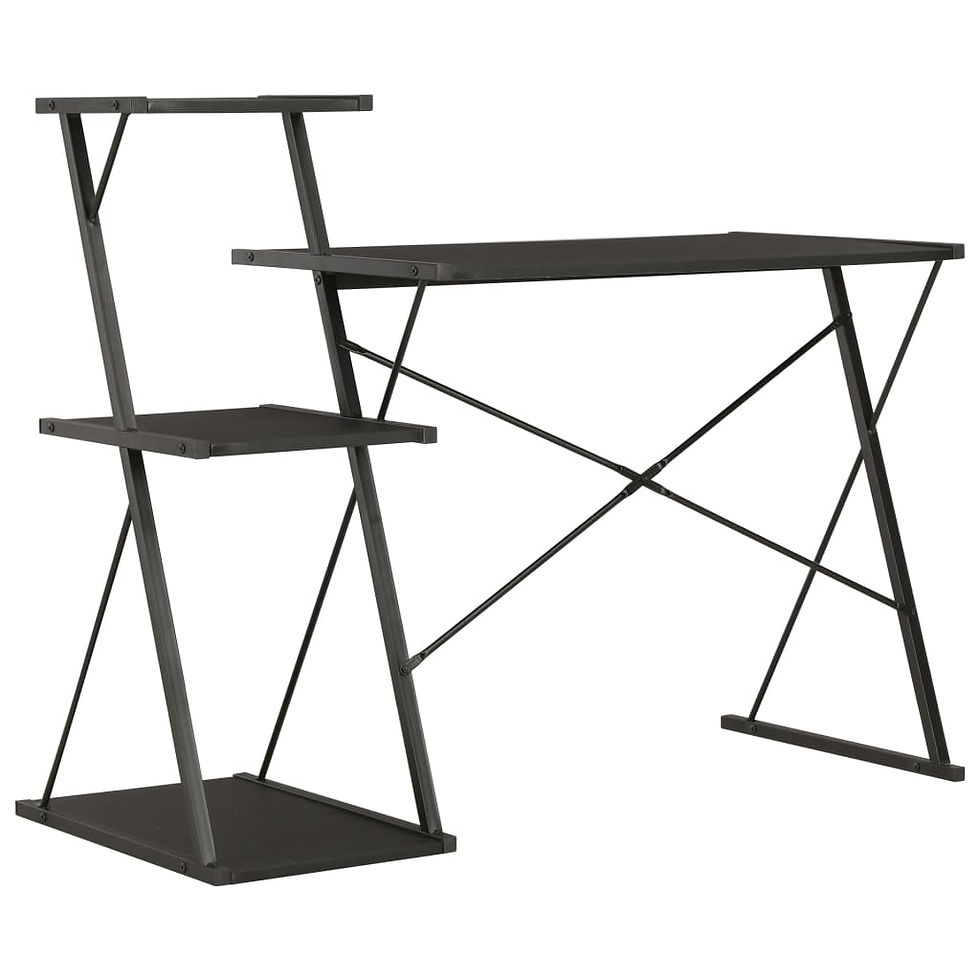Thumbnail: Desk with Shelf White 116x50x93 cm
