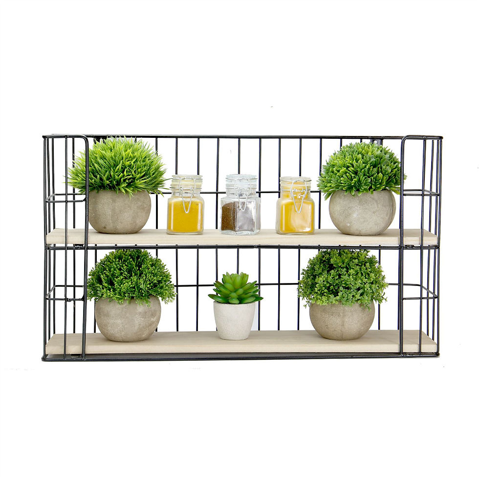 Thumbnail: 2 Tier Rectangular Floating Shelf