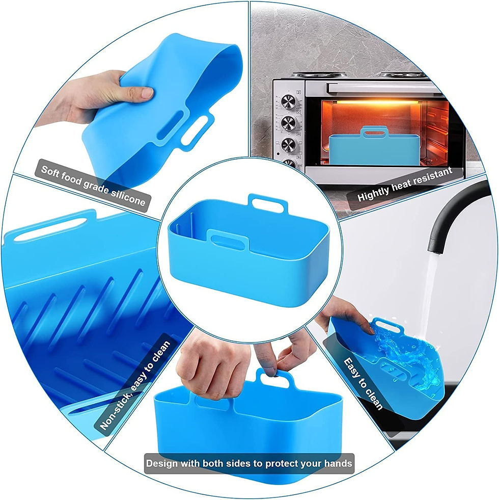 Thumbnail: Air Fryer Liners Silicone Mat for Ninja Dual DZ201/DZ401 Dual Air Fryer Silicone