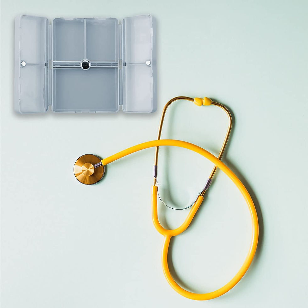 Thumbnail: Weekly Pill Organiser,  Magnetic Foldable Portable 7 Day Pill Box Case