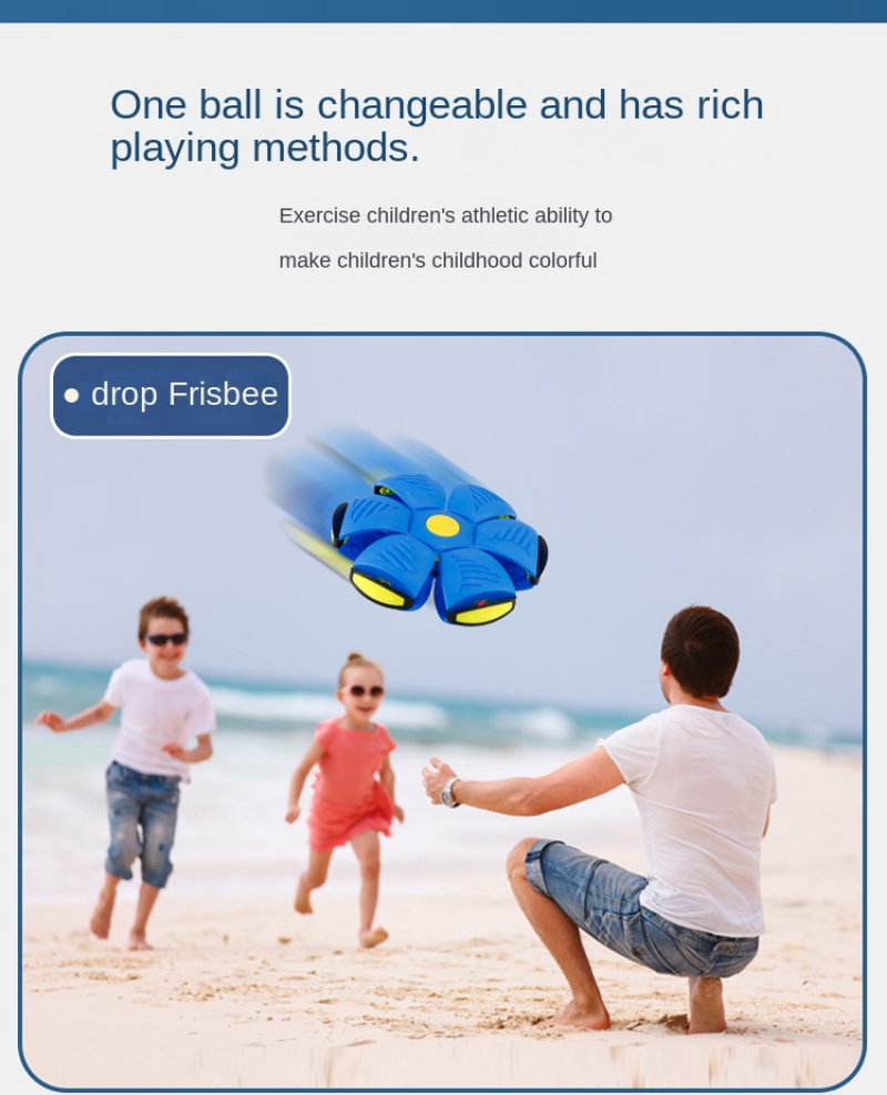 Thumbnail: Flying Disc & Saucer Ball Dog Toy, Transformable Outdoor Training Accessory