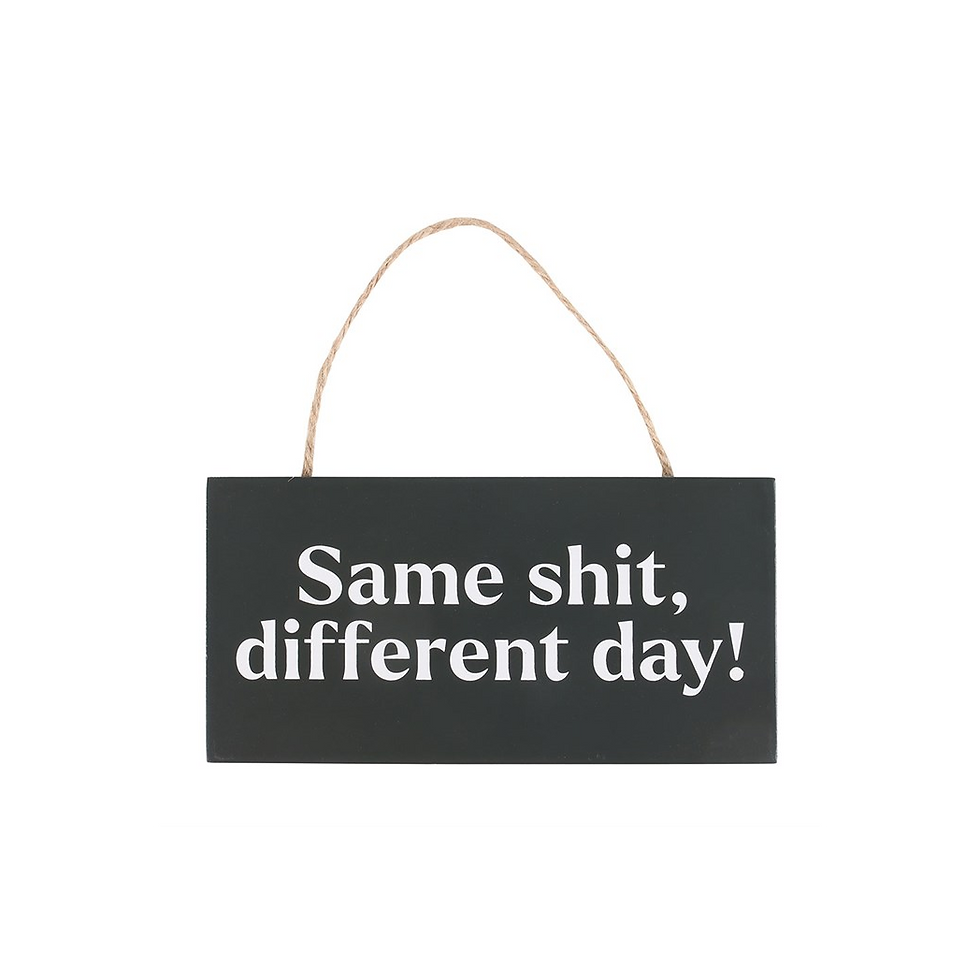 Thumbnail: Same Sh*t, Different Day Sweary Hanging Sign