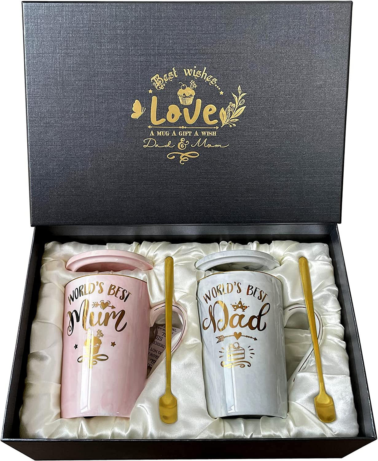 Best Mum and Dad Gifts Birthday/ Wedding Gifts for Mum/Dad Parents Gold Painted