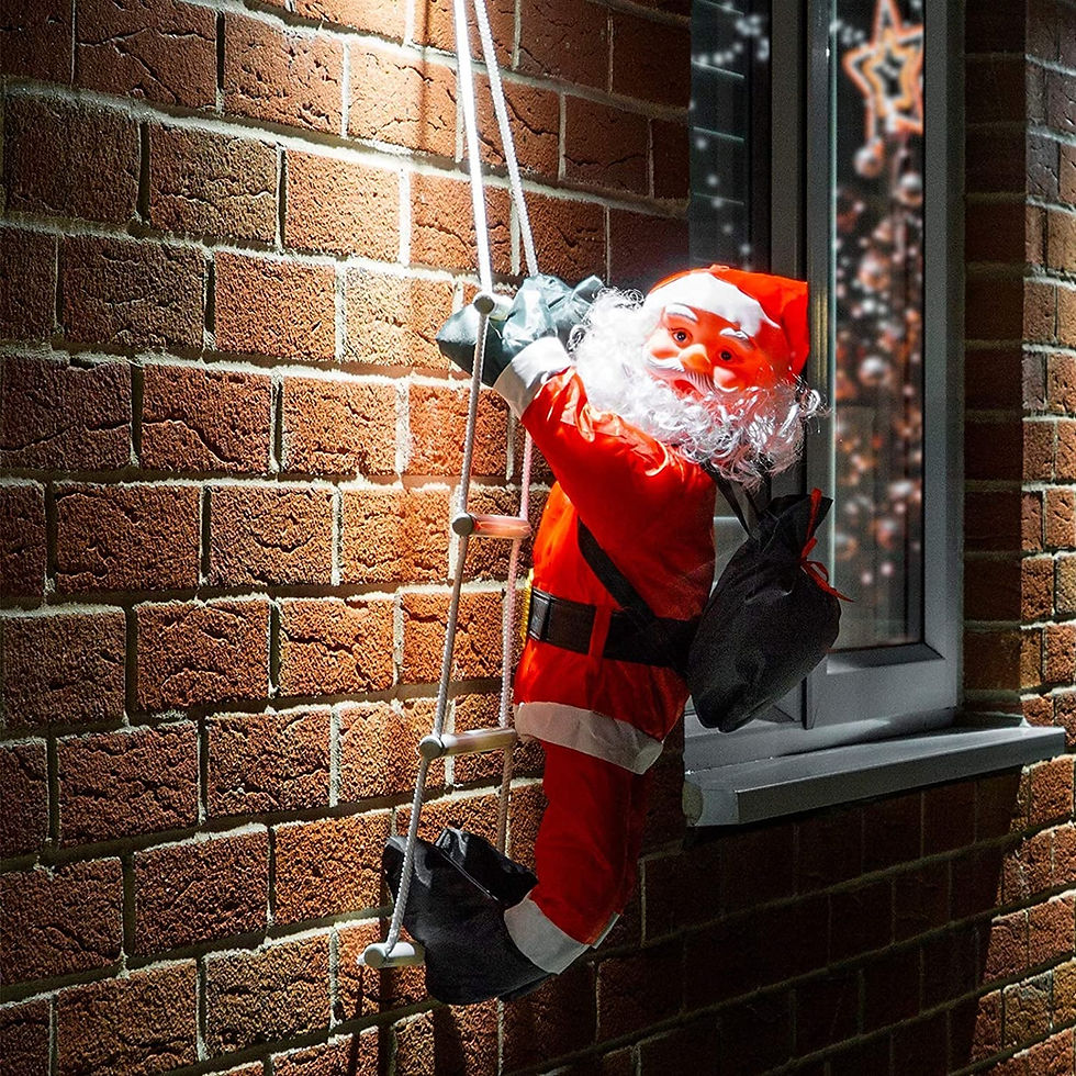 Thumbnail: 60cm Hanging Santa Climbing Rope Ladder Outdoor Christmas Garden Decoration