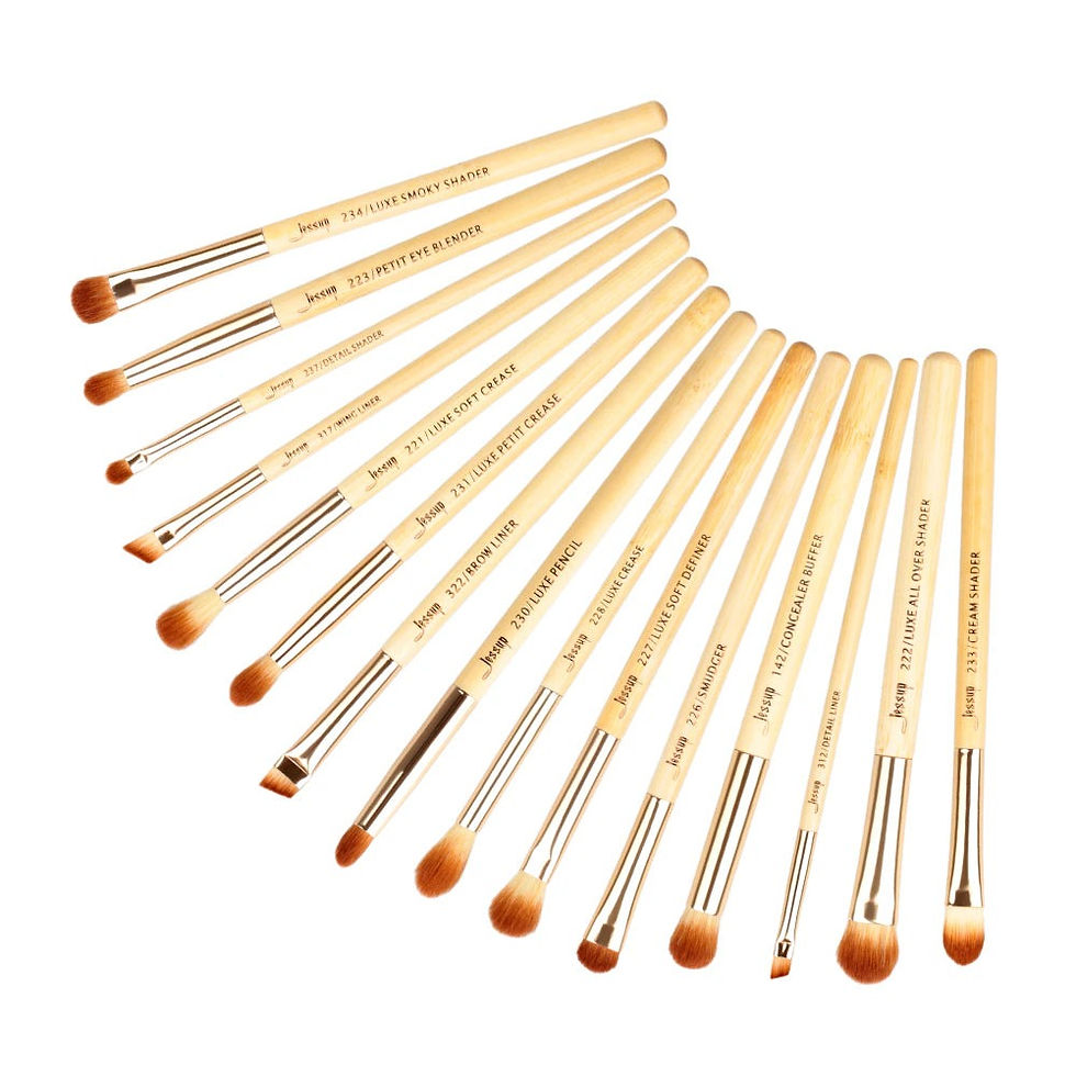 Thumbnail: Brushes 15Pcs Bamboo Makeup Brushes Delicate Eye Brochas Maquillaje Professional