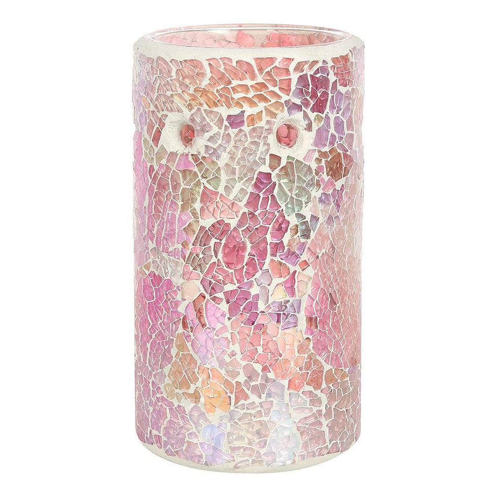 Thumbnail: Pillar Pink Iridescent Crackle Oil Burner