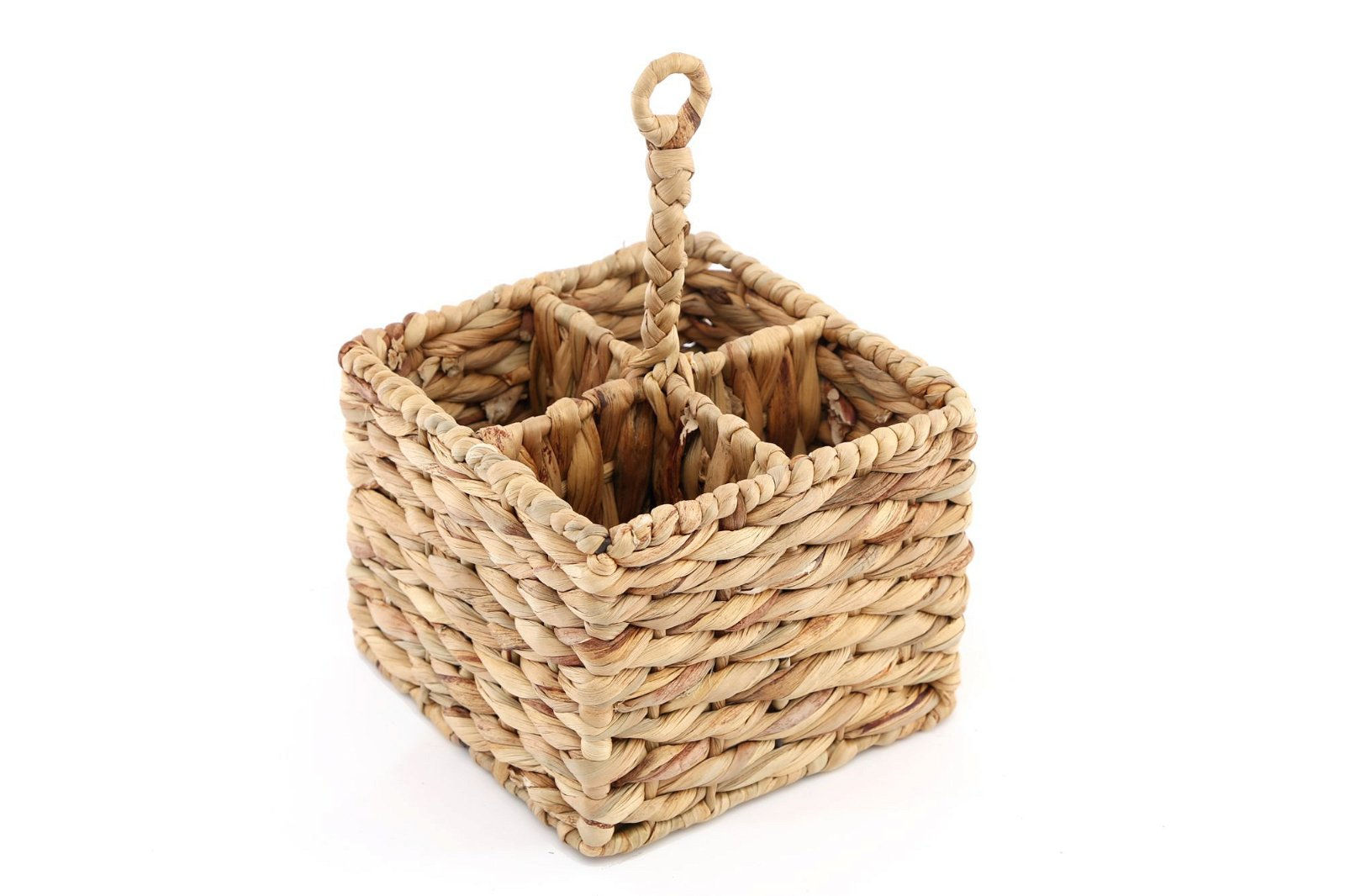 Natural Waterhyacinth Woven Cutlery Holder 26cm Shipping furniture UK