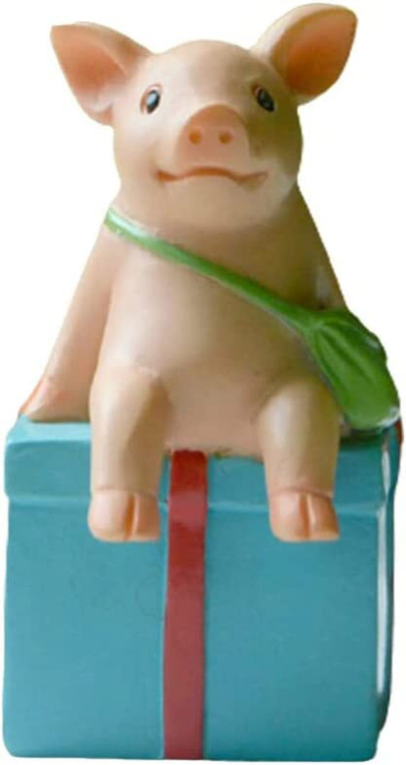 Thumbnail: Miniature Pig Figurine- Tired but Happy Pig