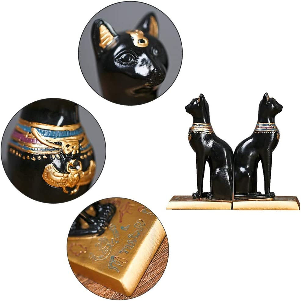 Cat Resin Bookend Decorative Bookends Ancient Egyptian Cat Desktop Decoration Bo