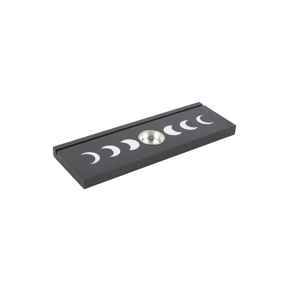 Thumbnail: Black Moon Phase Tarot Card Stand Tealight Holder