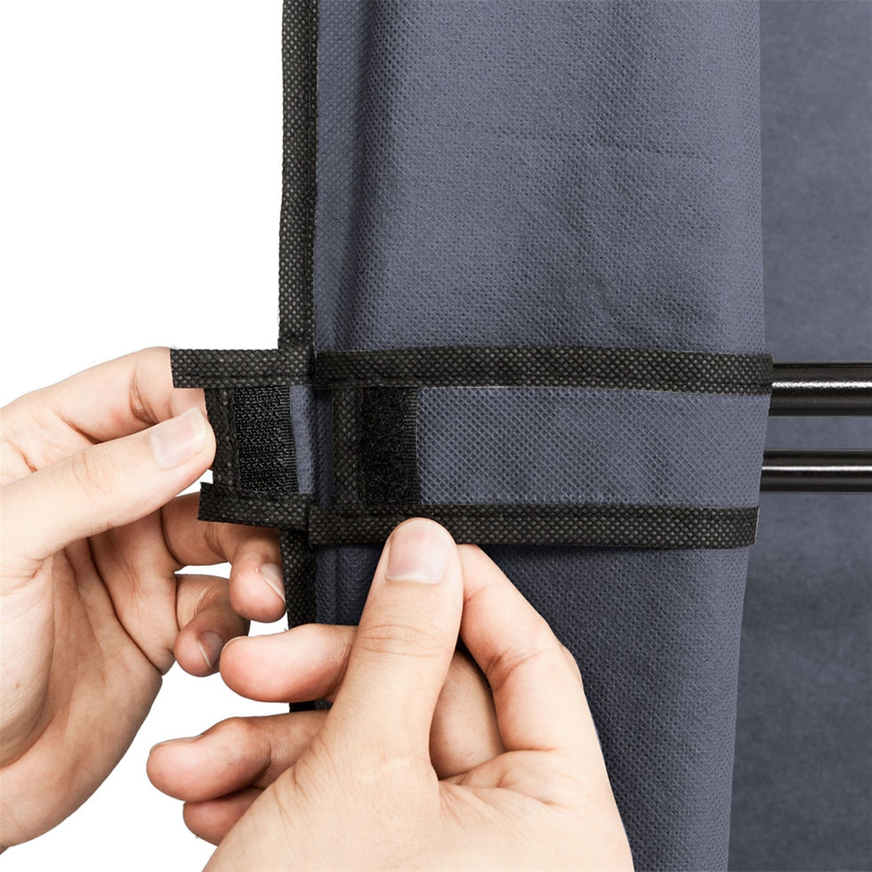 Thumbnail: 71" Portable Closet Wardrobe Clothes Rack Storage Organizer with Shelf Gray