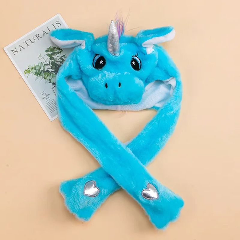 Thumbnail: Cartoon Luminous Plush Moving Rabbit Ears Hat Birthday Christmas Gift Idea [1]