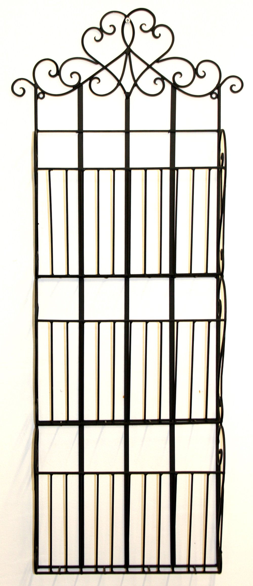Black Scroll Wall Hanging 3 Section Magazine Rack Shipping furniture UK
