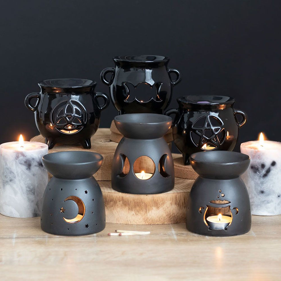 Thumbnail: Black Cauldron Cut Out Oil Burner