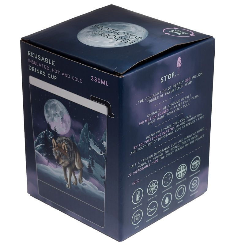 Thumbnail: Protector of the North Wolf Reusable Stainless Thermal Travel Cup New
