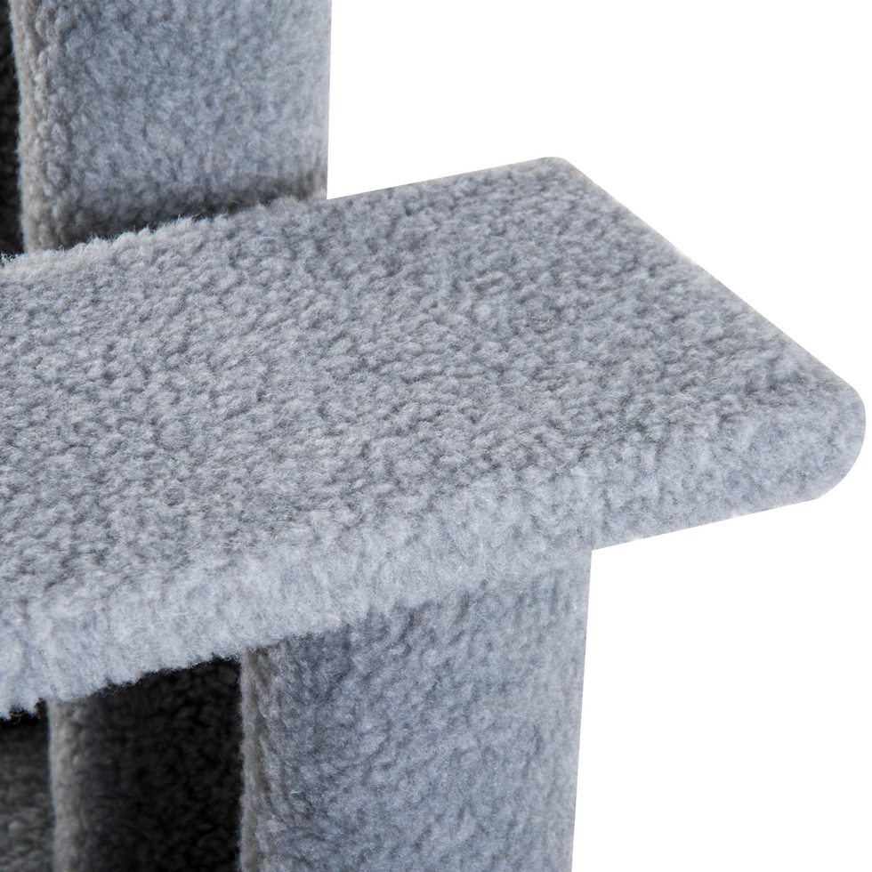 Thumbnail: Pet Ramp Stairs 4 Steps Cat Tree Ladder Safety Steps Climbing Frame Grey