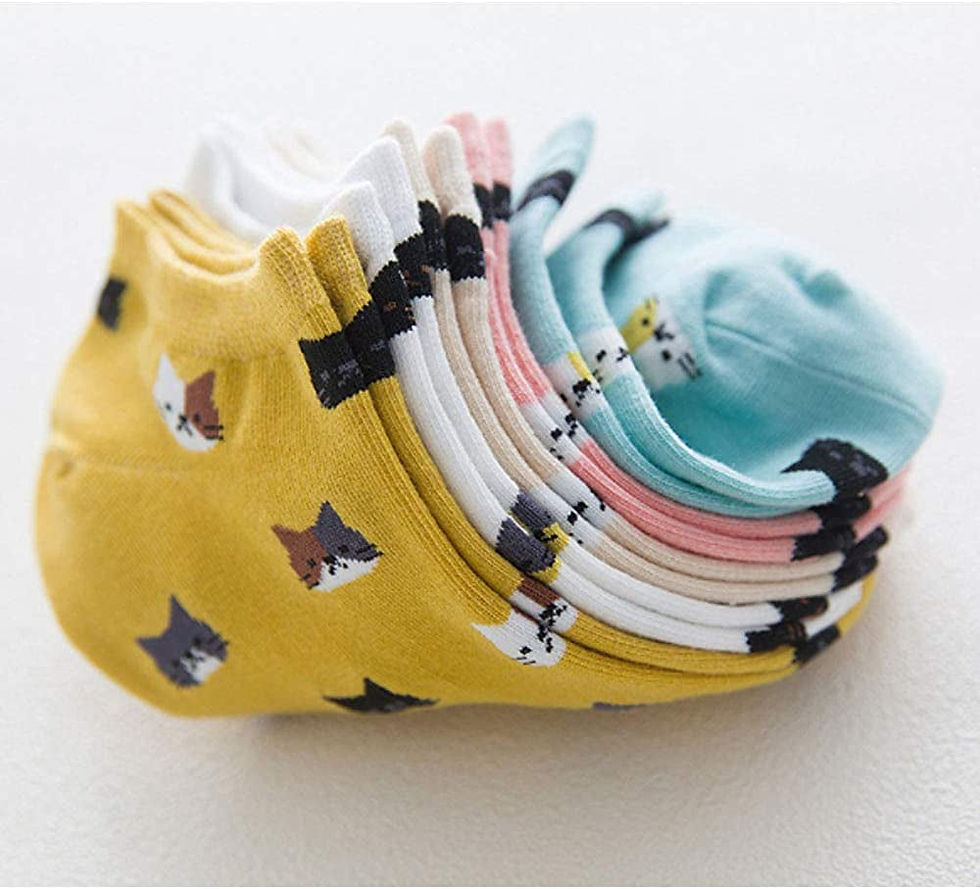 Thumbnail: 5 Pairs Womens Animal Socks Novelty Funny Cat Dog Owl Cotton Cute Unisex Socks