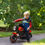 Thumbnail: 6V Electric Motorbike with Training Wheels, One-Button Start - Red