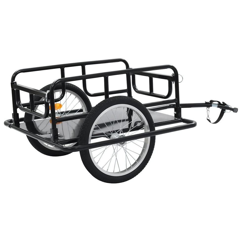 Thumbnail: Bike Cargo Trailer 130x73x48.5 cm Steel Black