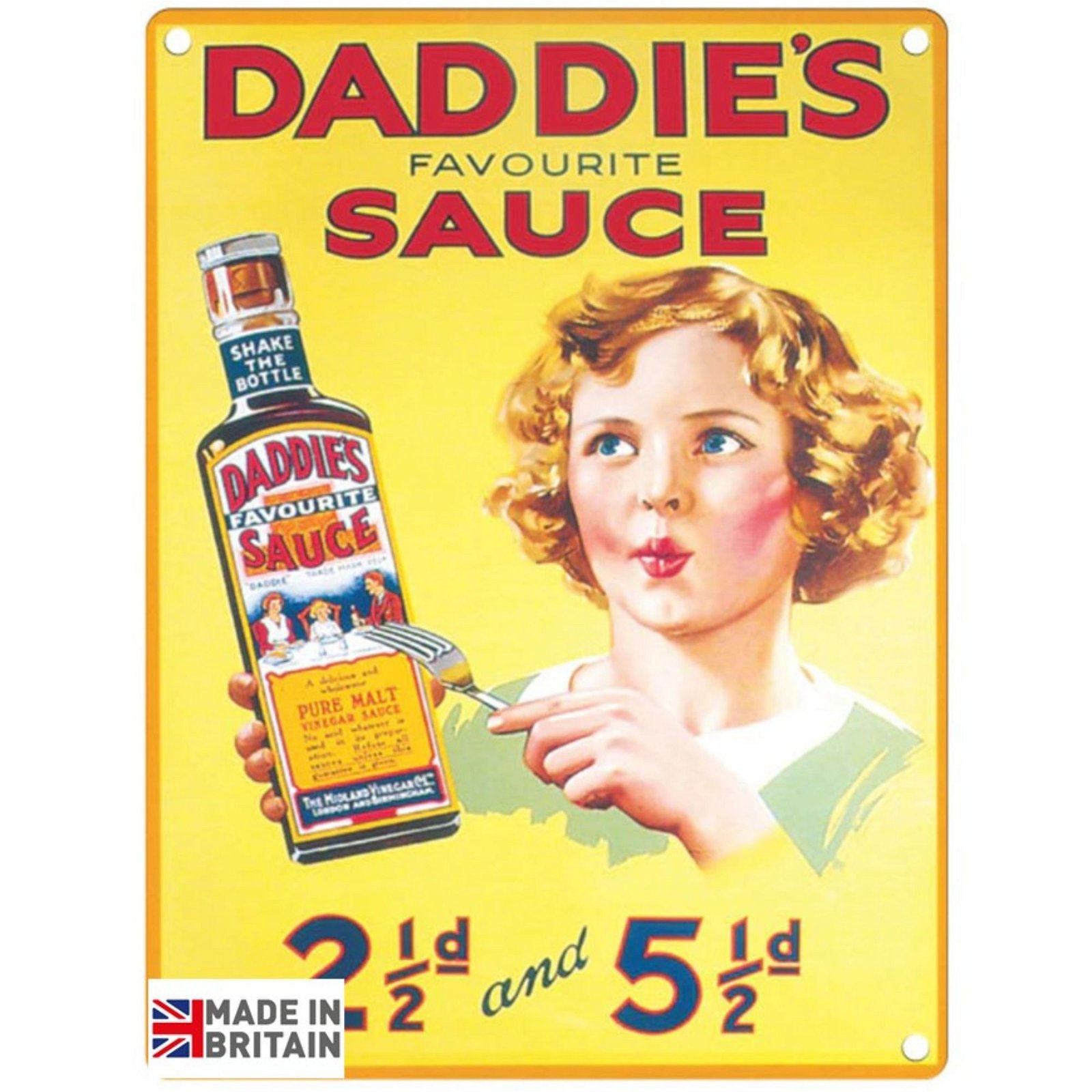 Large Metal Sign 60 x 49.5cm Vintage Retro Daddie's Sauce Shipping furniture UK
