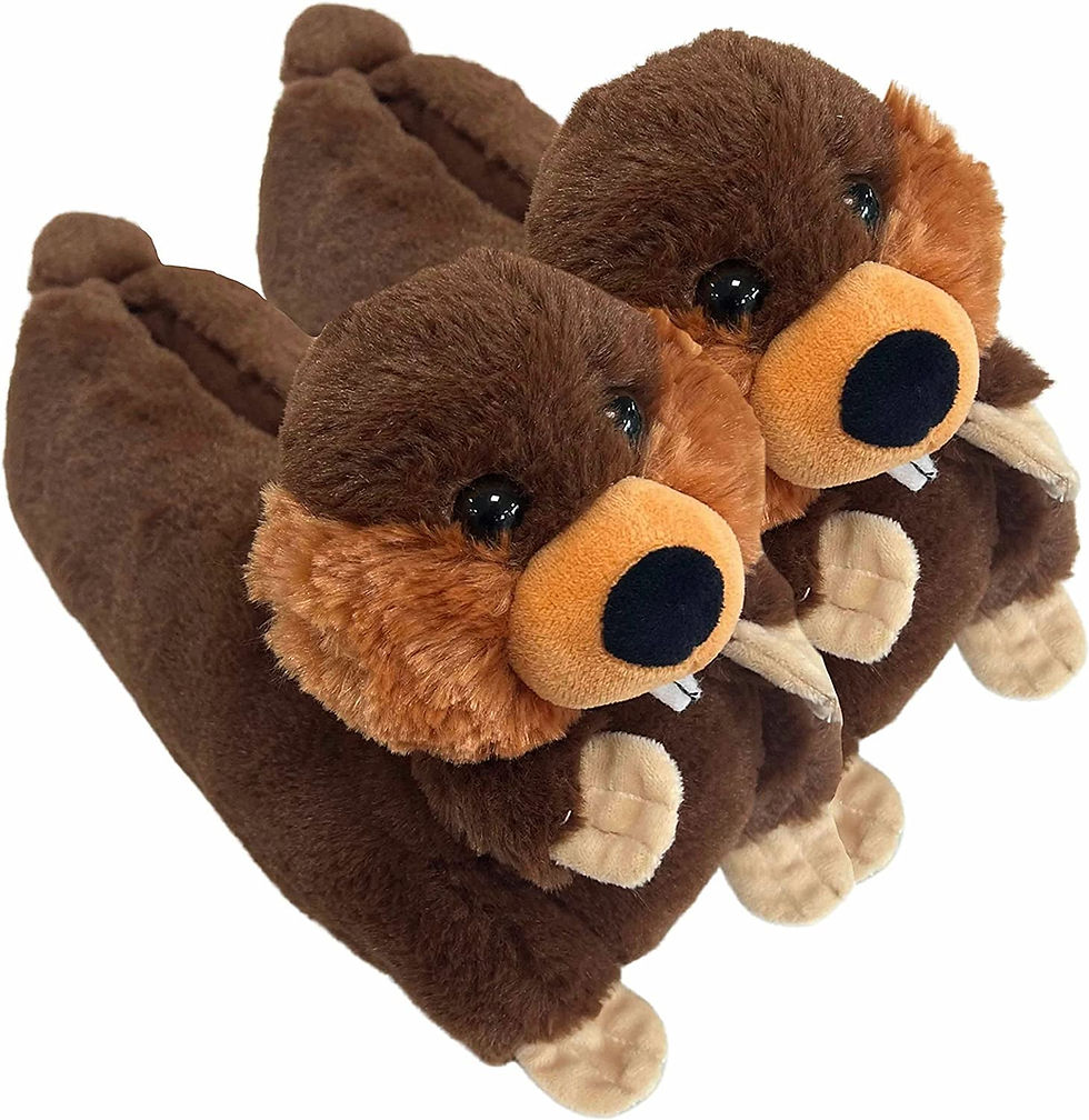 Thumbnail: Luxury 3D Novelty Mens or Boys Comfy Animal Character Slippers