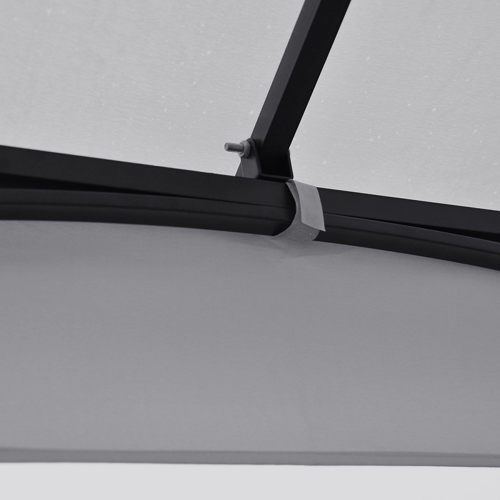 Thumbnail: Gazebo Party Tent Canopy Sun Shade for Patio Garden Light Grey 3 x 3m
